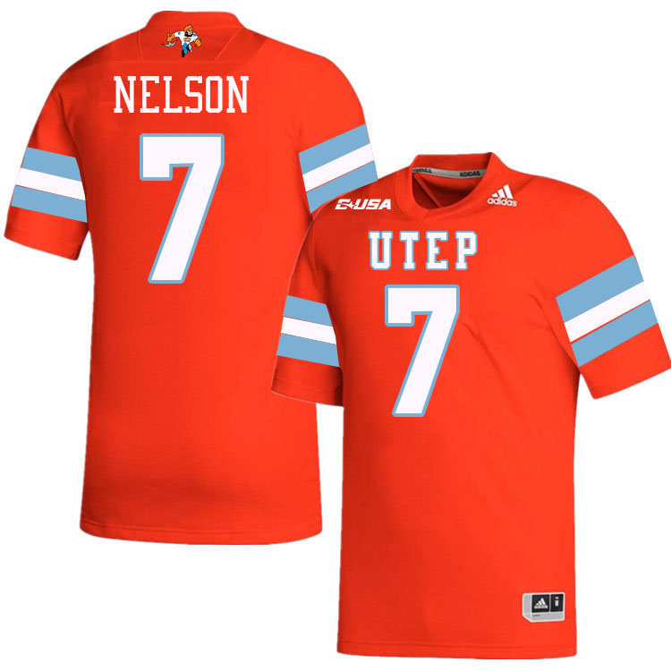 #7 Malachi Nelson UTEP Jersey,UTEP Miners College Football Jersey,Uniforms-Throwback